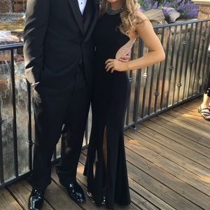 Fitted Black Prom Dress
